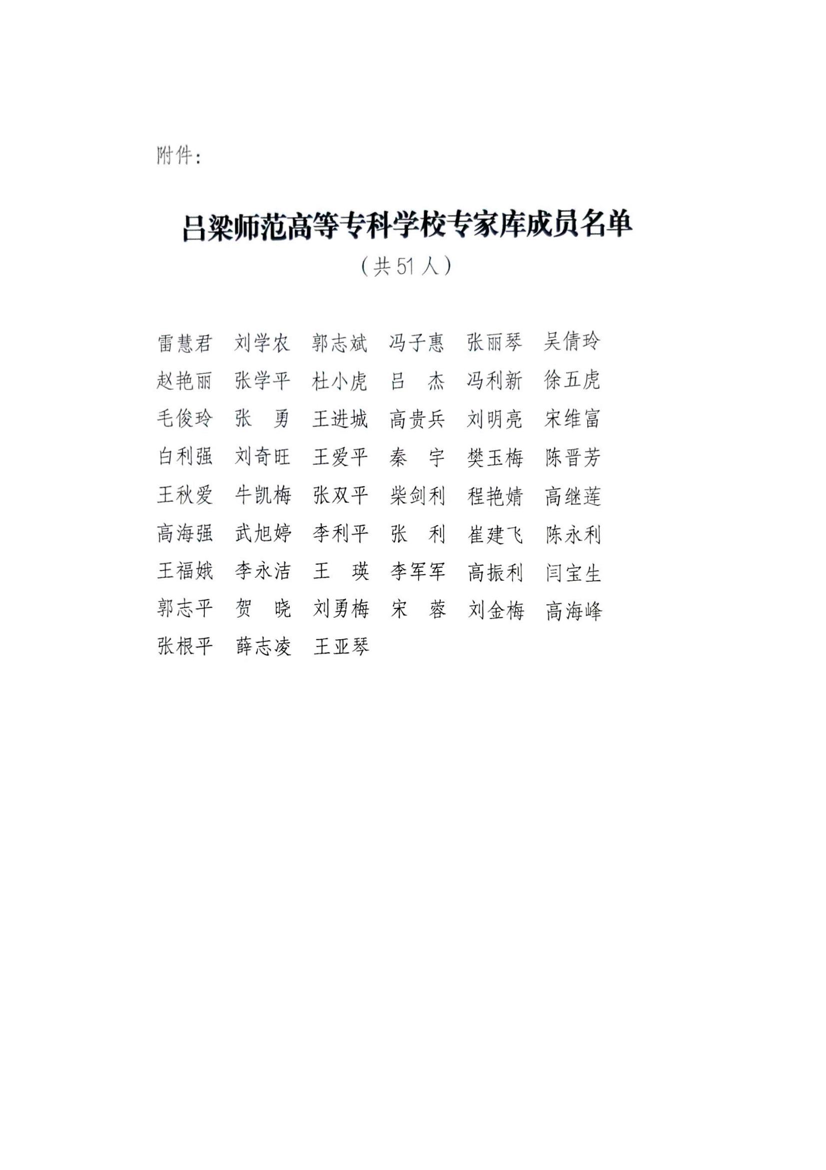 关于公布吕梁师范高等专科学校专家库成员名单的公告_01.jpg
